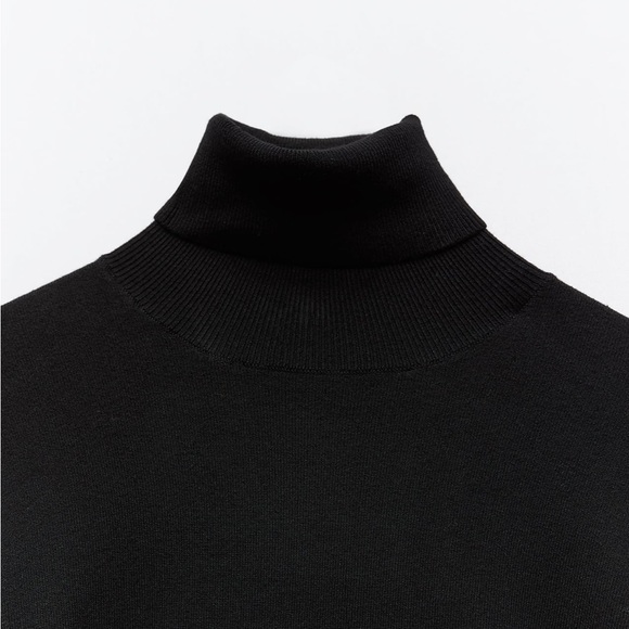 ZARA BASIC BLACK TURTLENECK. BNWOT. MEDIUM - Picture 3 of 6